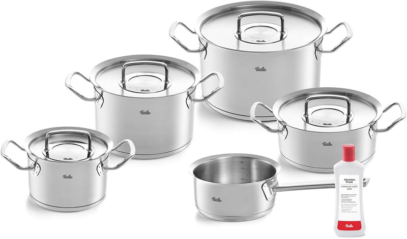 Fissler Original-Profi Collection/Edelstahl-Kochtopfset. 5-teilig. inkl. Metall-Deckel + Gratis Edelstahlpflege - Induktion [Exklusive bei Amazon]