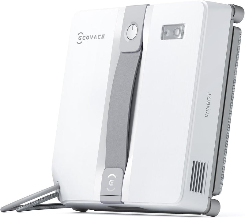 ECOVACS WINBOT Mini Fensterputzroboter. kompaktes Design. Doppel-Düsen mit Ultraschall-Zerstäubung. 9-Stufen-Schutzsystem. intelligente Pfadplanung. 4 Reinigungsmodi. Anti-Rutsch-System. Grau