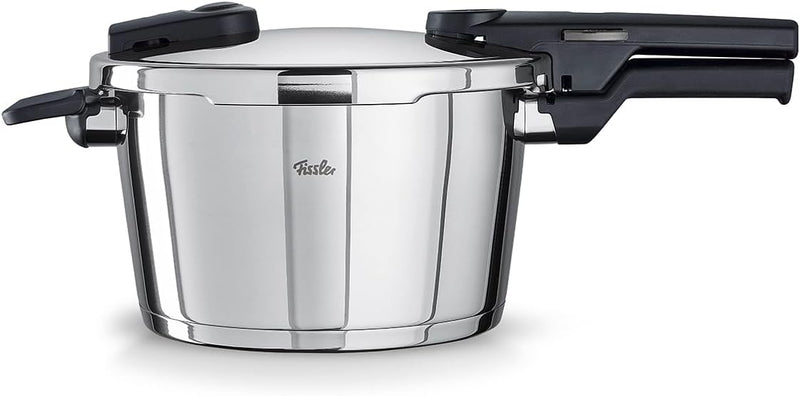 Fissler Vitaquick/Schnellkochtopf (4.5 L. Ø 22 cm) Edelstahl-Dampfkochtopf. 2-Garstufen. Made in Germany - Induktion