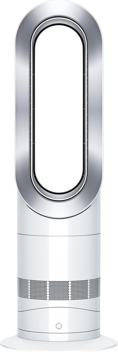 Dyson Hot+Cool Jet Focus AM09 Heizlüfter und Ventilator (Weiß/Silber) – 2-in-1: Heizt und kühlt mit starkem Luftstrom