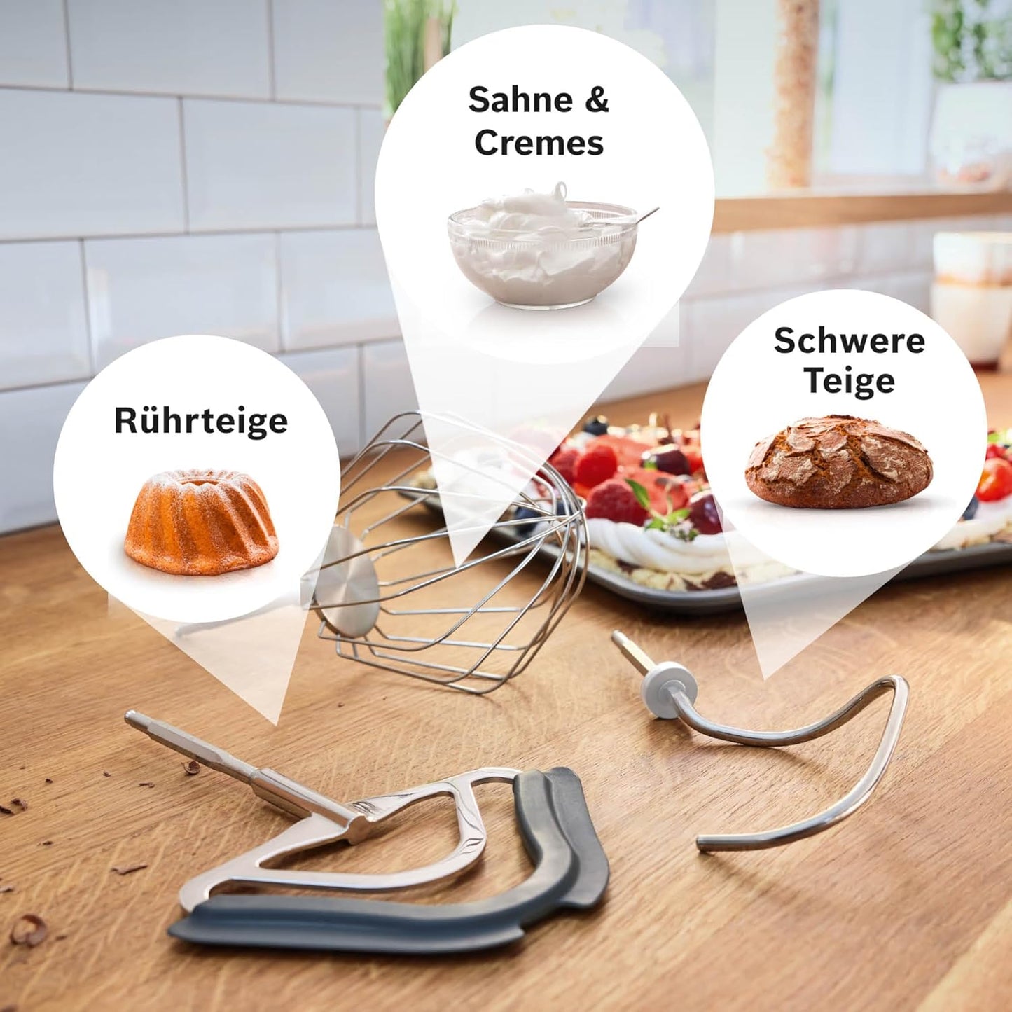Bosch MUM5X734 Food Processor Series 4. Integrated Scale. Stainless Steel Bowl 3.9 L. Mixer 1.25 L. Plastic Bowl. Dishwasher Safe. 3 x Stirring Elements. Continuous Shredder. 1000 W. Dark Red