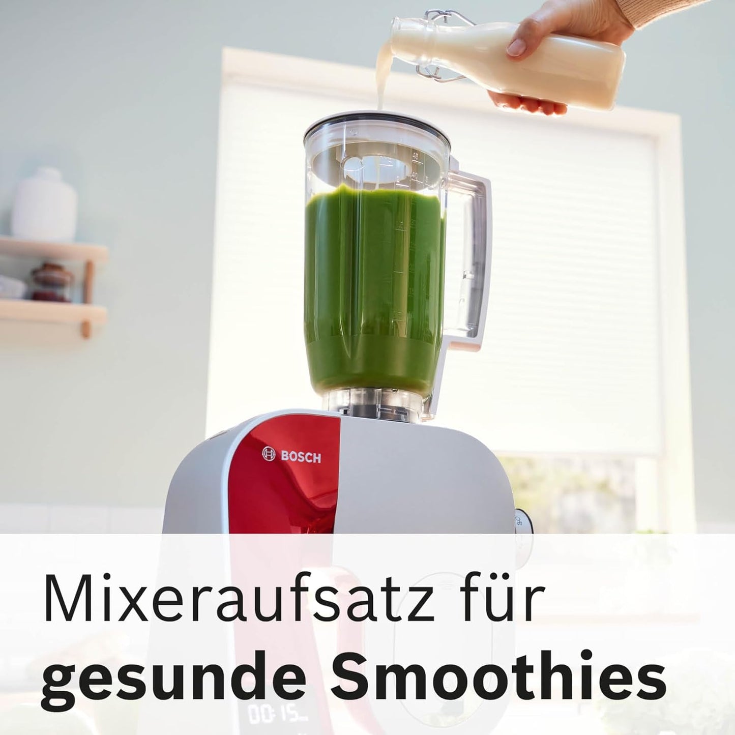 Bosch MUM5X734 Food Processor Series 4. Integrated Scale. Stainless Steel Bowl 3.9 L. Mixer 1.25 L. Plastic Bowl. Dishwasher Safe. 3 x Stirring Elements. Continuous Shredder. 1000 W. Dark Red