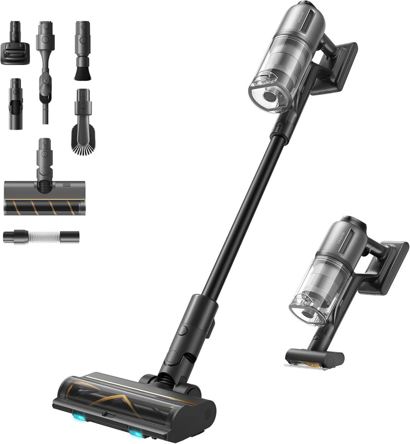 dreame Z30 Kabelloser Bodenstaubsauger. 28.000PA / 310 AW Saugkraft. 90 min Max Reinigungszeit. Dust-Reveal-Technologie. Tierhaar-Entfernungswerkzeug. Multi-Flächen-Saugkraft. Schmutzerkennung