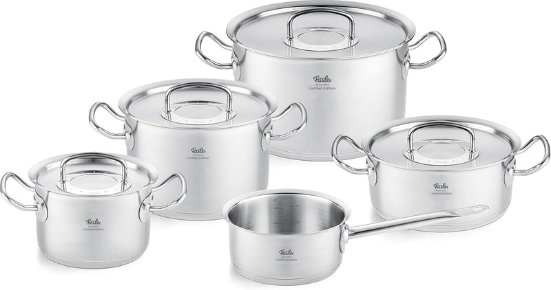 Fissler Original Profi Collection Retro / Limited Edition Stainless Steel Saucepan Set of 5 with Metal Lid - Induction